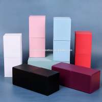 personalised 6 color PU leather makeup brush set holder package empty square magnetic case hard makeup casefor makeup brushes