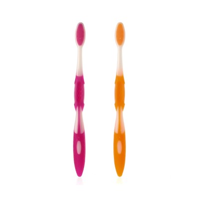 New design good selling cheap plastic orthodontic organic toothbrushes