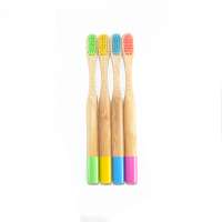 Eco Friendly Round Handle Adult Soft Bristle Custom Natural Bamboo Toothbrush