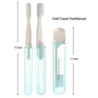 Portable Foldable Replacement Brush Head  Plastic Box Case Kit Cover Travel Toothbrush